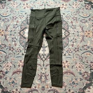 Athleta Olive Green Rainier Leggings Women’s M EUC